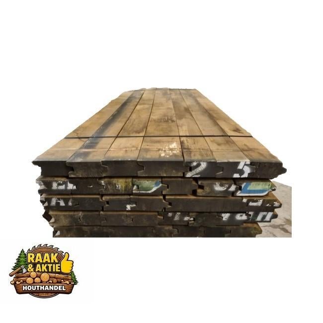 12 m2 hardhouten damwand 6.8 cm dik - nr: HP643, Ophalen, 180 tot 250 cm, Planken, Hardhout