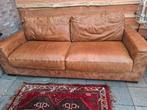Sterk lederen bank zwaar oersterk, Huis en Inrichting, Banken | Bankstellen, Ophalen, 75 tot 100 cm