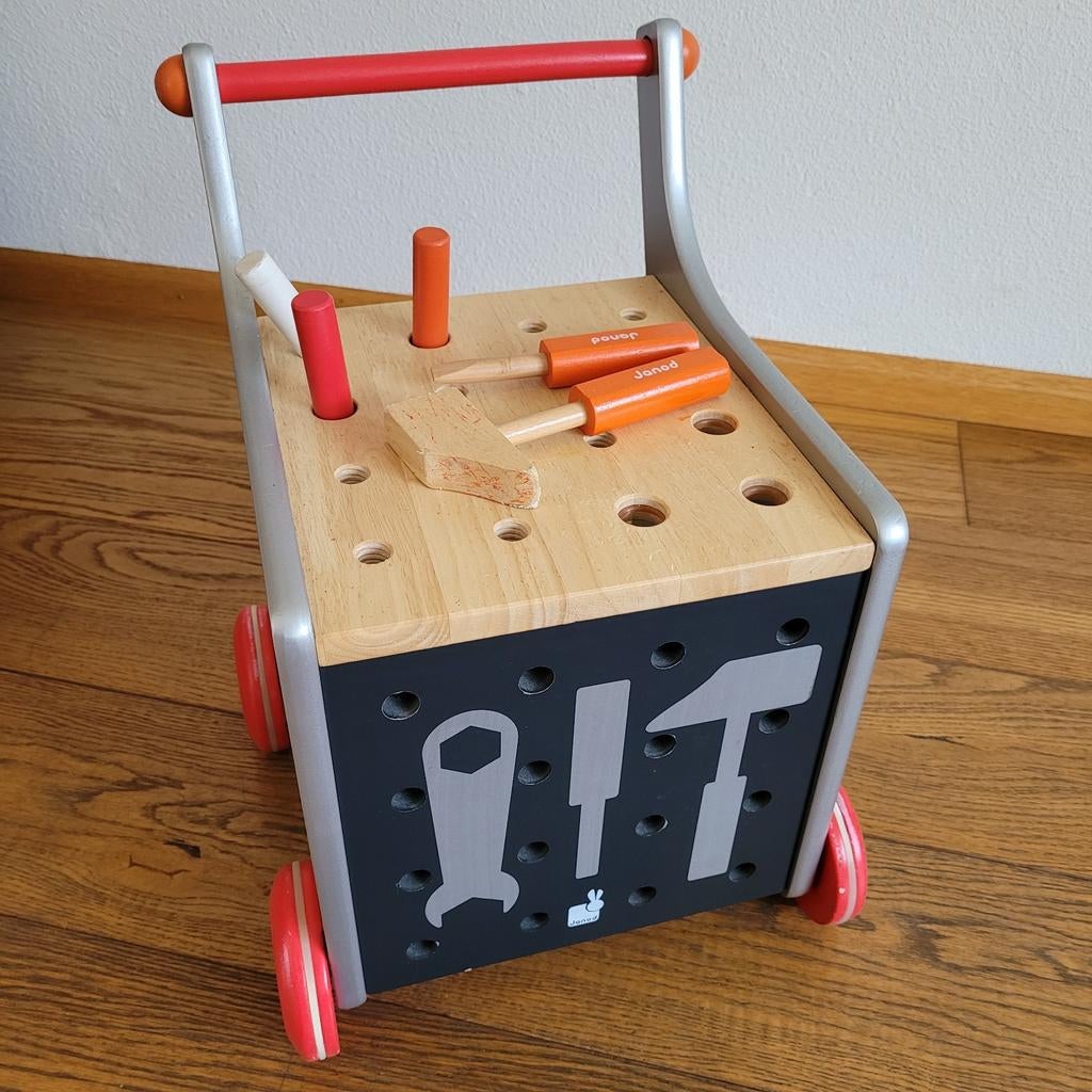 Janod houten loopwagen, Ophalen, Gebruikt, Bouwen