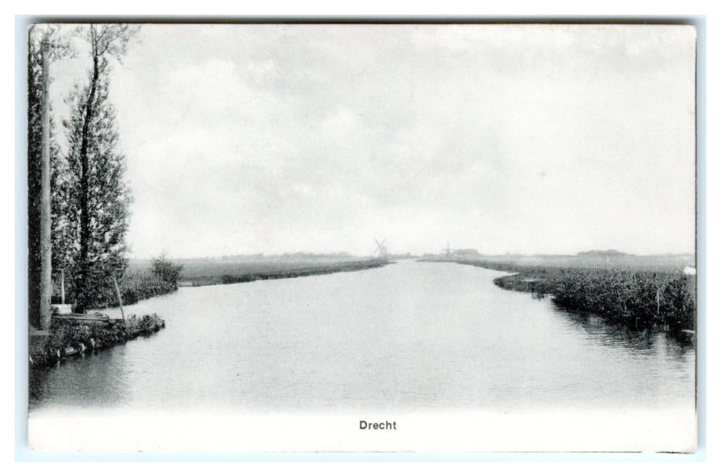 Oude Wetering, Drecht, Verzamelen, Ansichtkaarten | Nederland, Verzenden, 1920 tot 1940, Ongelopen, Zuid-Holland