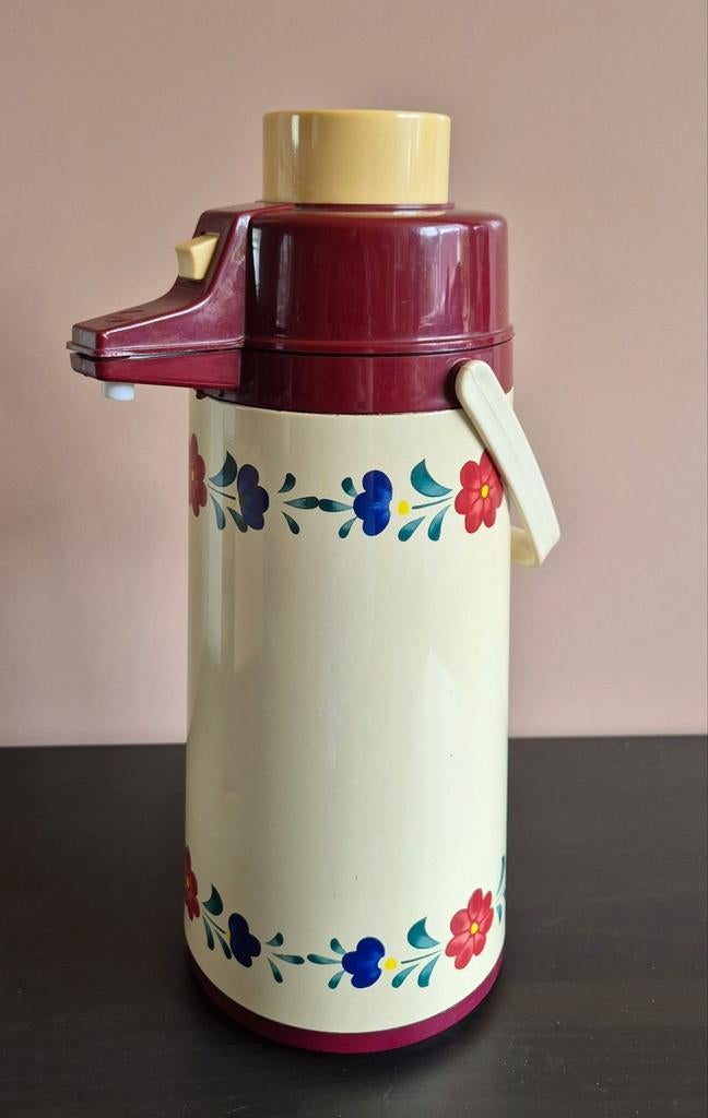 Vintage Thermoskan Bouquet, Kunststof, Ophalen of Verzenden, Meerkleurig, Overige typen