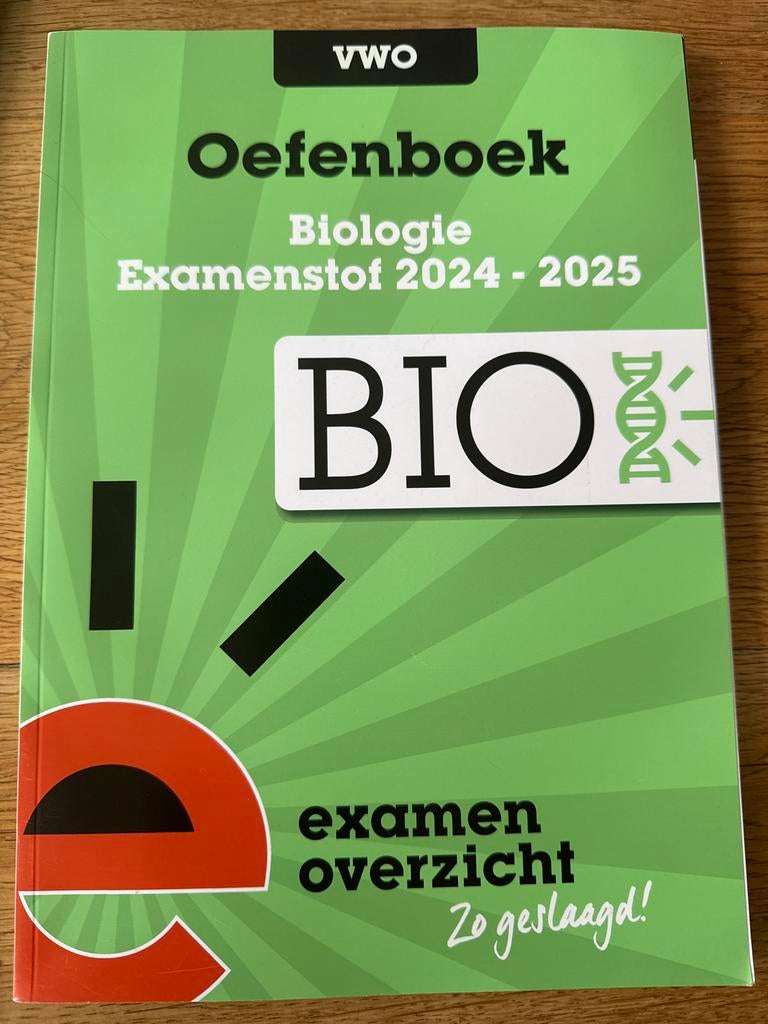 VWO Oefenboek Biologie Examenstof 2024-2025, Ophalen of Verzenden, Beta, Nieuw, WO