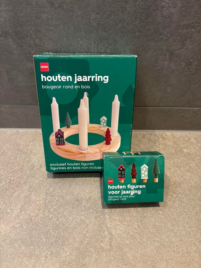 HEMA Houten jaarring, Ophalen of Verzenden, Zo goed als nieuw, Hout, Minder dan 25 cm