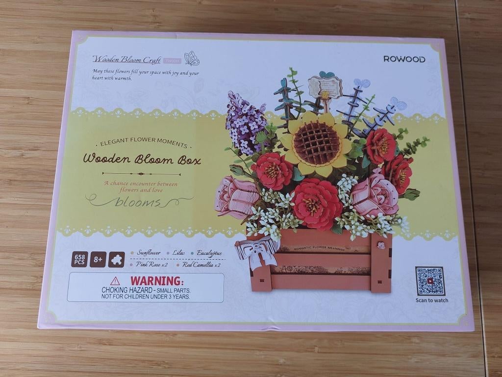 Robotime Wooden Bloom Box, Ophalen, Overige typen, Nieuw, Meerkleurig