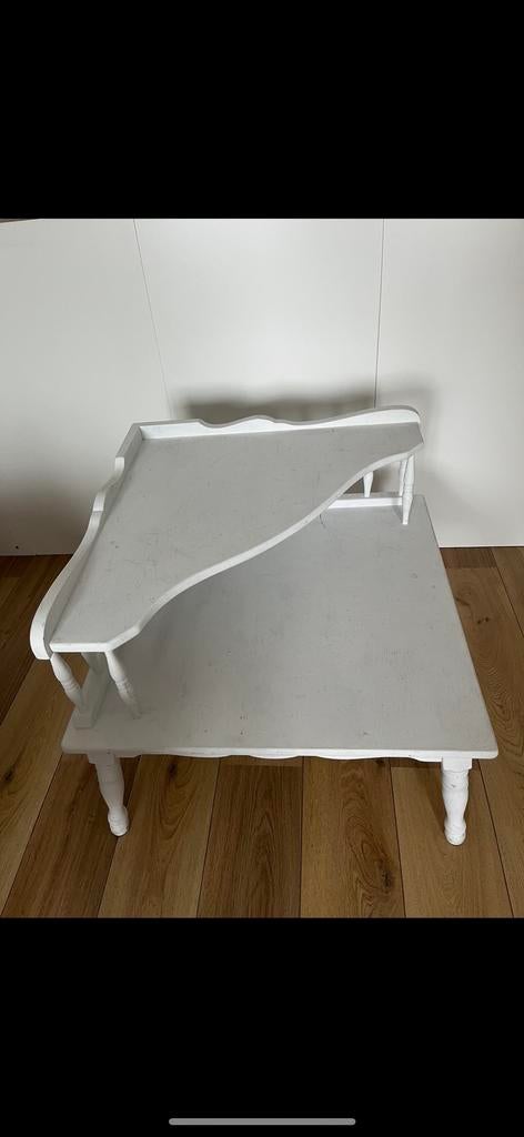 Decoratieve witte houten bijzettafel/plantentafel, Ophalen