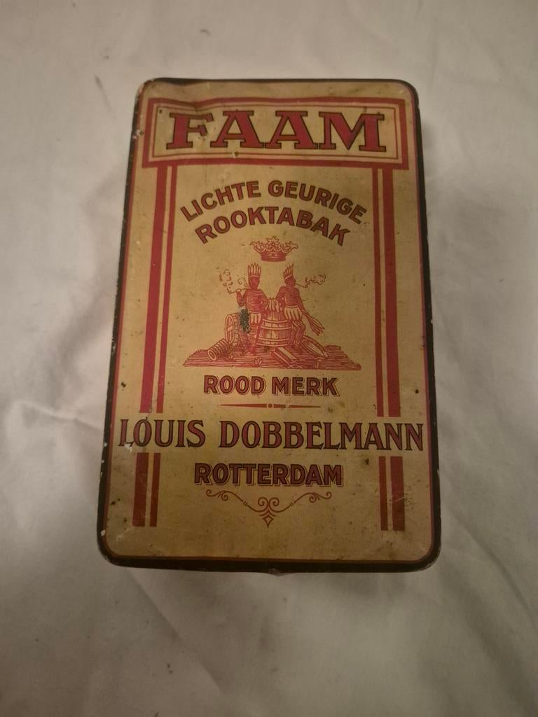 Oude Faam rooktabak blik Louis Dobbelmann, Ophalen of Verzenden