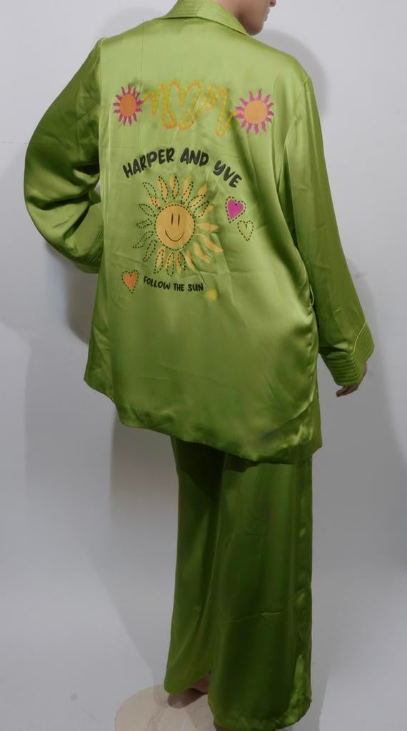 HARPER & EVE appel groene kimono maat S ZGAN, Ophalen of Verzenden, Zo goed als nieuw, Jasje, Maat 36 (S)