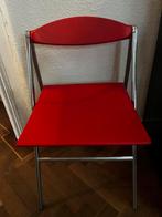 Poltrona Frau Donald klapstoel, Gebruikt, Leer, Ophalen of Verzenden, Rood