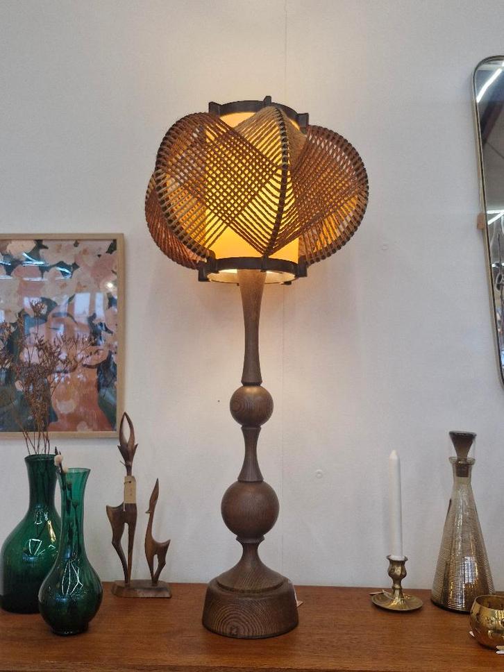Grote tafellamp Temde Leuchten Design 70s, Huis en Inrichting, Lampen | Tafellampen, Gebruikt, Minder dan 50 cm, Ophalen
