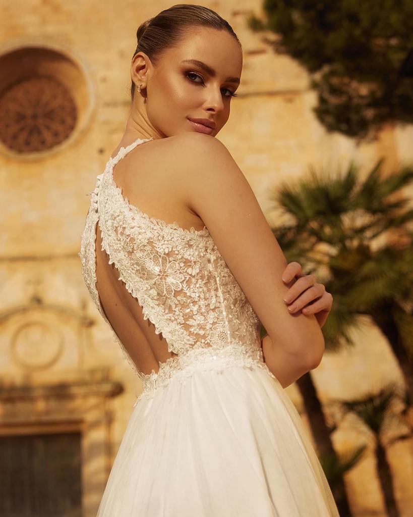 Trouwjurk maat 38/40 open rug, Kleding | Dames, Trouwkleding en Trouwaccessoires, Ophalen of Verzenden, Zo goed als nieuw, Wit