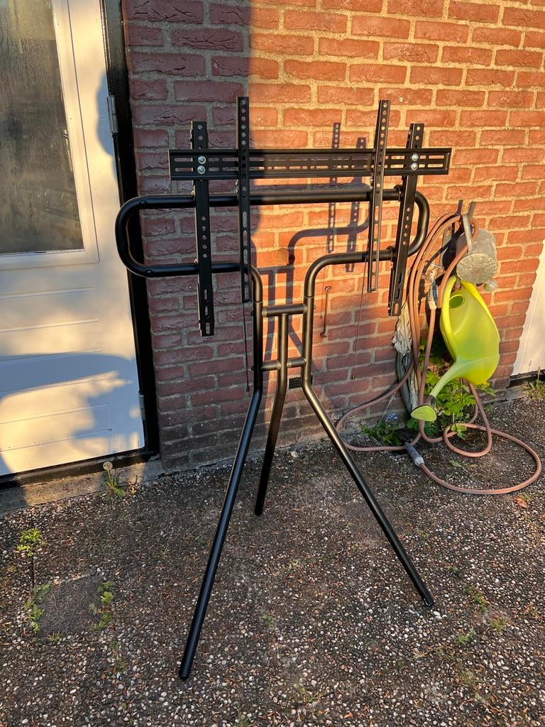 Universele TV Standaard Vloerstatief Zwart, Audio, Tv en Foto, Televisiebeugels, Gebruikt, Ophalen
