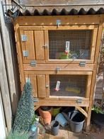 Fretten kooi , zwaar materiaal zgan betonplex ,grote konijne, 110 cm of meer, Ophalen of Verzenden, Zo goed als nieuw, 90 cm of meer