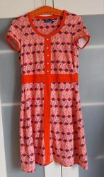 Zalmkleurige jurk met flamingo's, Maat 38/40 (M), Blauw, Ophalen of Verzenden, Zo goed als nieuw
