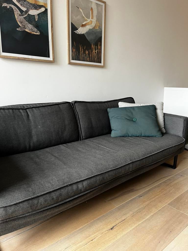 Grijze bank van Loods5, Ophalen, Gebruikt, 90 cm, 210 cm