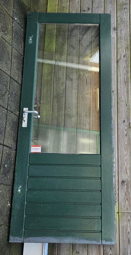 Merbau buitendeur, Doe-het-zelf en Verbouw, Deuren en Horren, Ophalen, Gebruikt, 80 tot 100 cm, Buitendeur