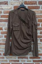 bijzondere bruine blouse van IKKS mt 36, Ophalen of Verzenden, Zo goed als nieuw, Maat 36 (S), IKKS