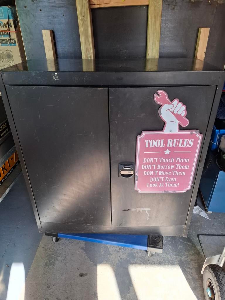 IJzeren Kast 100x95x40 - Werkplaatskast / Opbergkast, Ophalen, Gebruikt