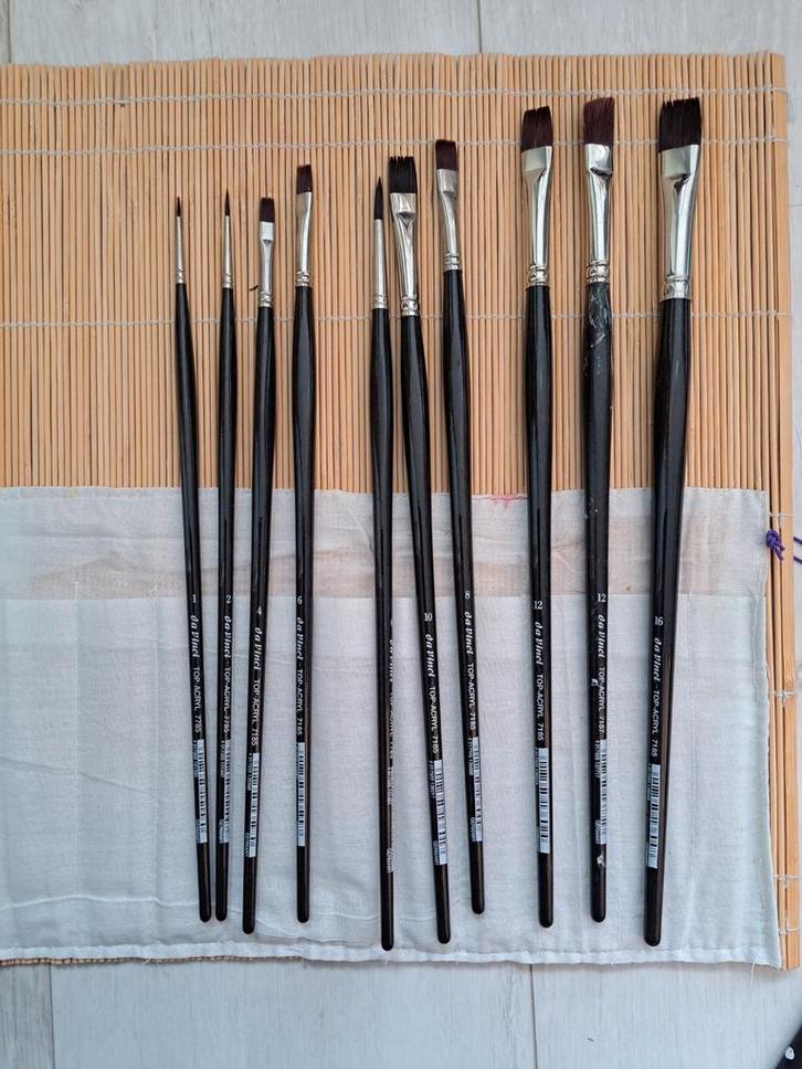 Da Vinci Acrylverf Kwasten Set, Hobby en Vrije tijd, Schilderen, Zo goed als nieuw, Penseel of Kwast, Ophalen of Verzenden