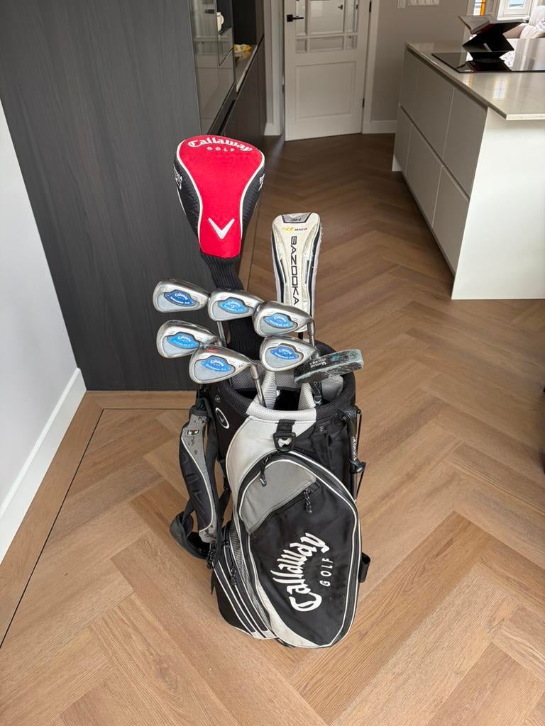 Callaway heren golfset ijzers, driver, houten, putter, tas, Sport en Fitness, Golf, Ophalen of Verzenden, Zo goed als nieuw, Set