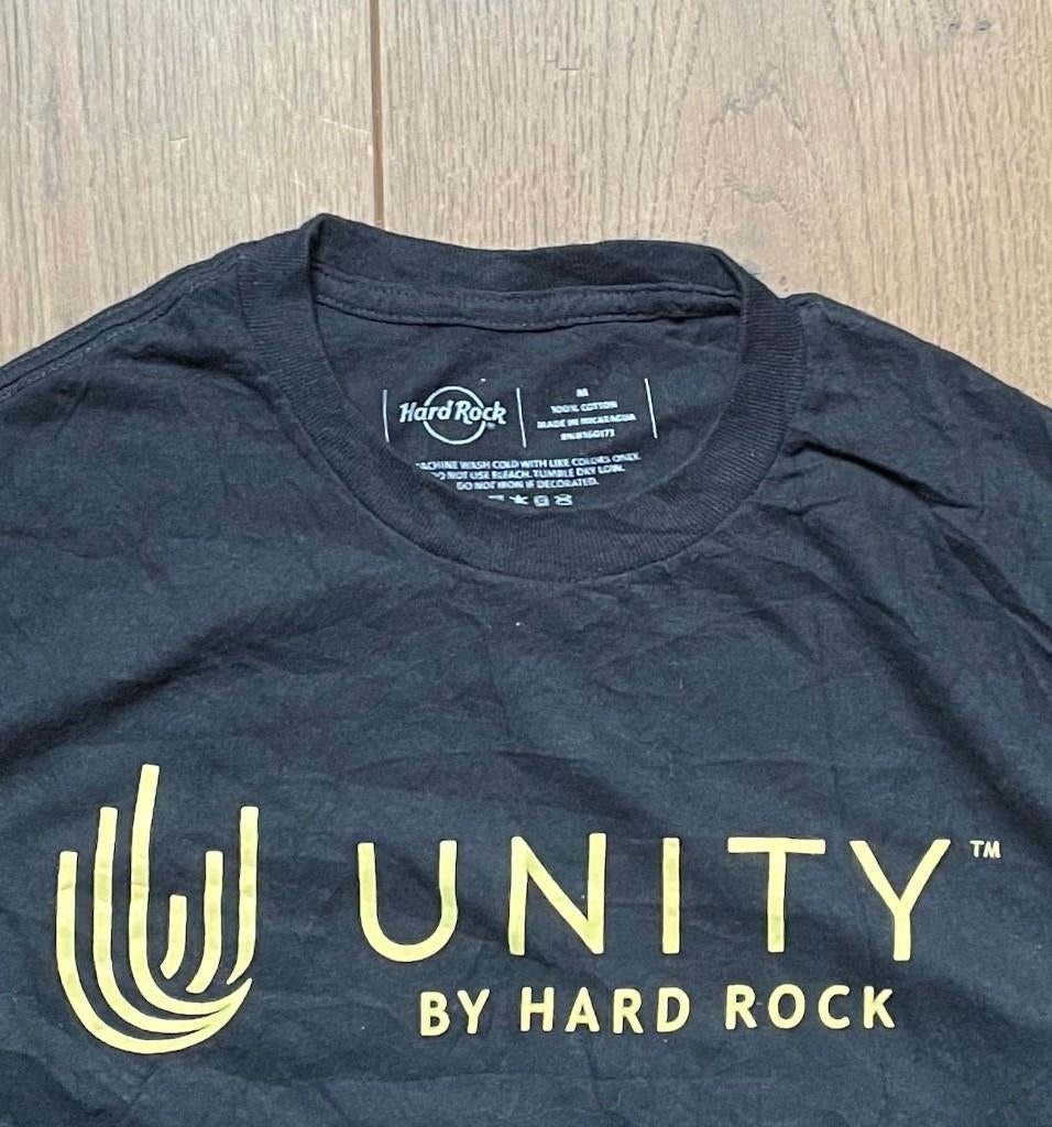 Y2K stijl Unity by Hard Rock T-shirt - Zwart - Maat M A-044, Vintage, Vintage, Zo goed als nieuw, HardRock