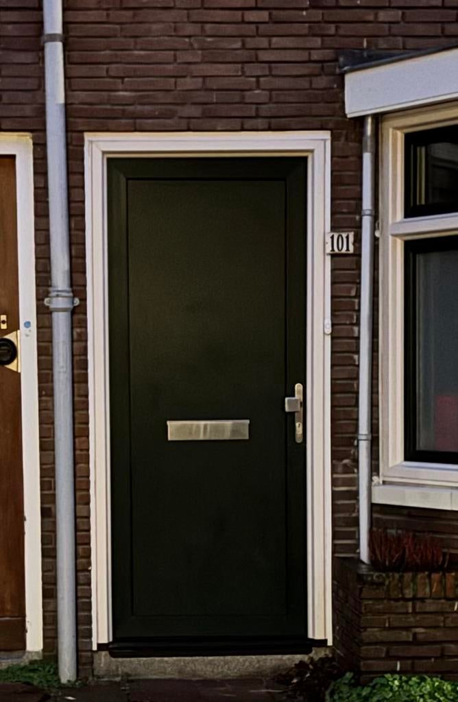 Kunststof voordeur inclusief kozijn, Doe-het-zelf en Verbouw, Deuren en Horren, Ophalen, Kunststof, Gebruikt, 80 tot 100 cm
