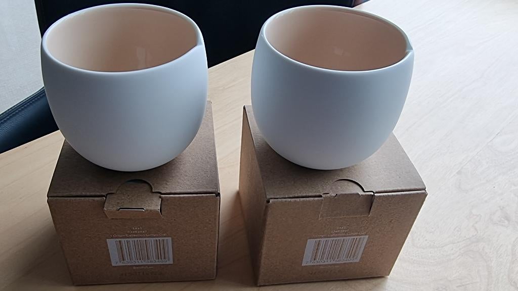 Nespresso Origin Lungo mokken,  2x, Nieuw, Ophalen of Verzenden, Overige stijlen, Kop(pen) en/of Schotel(s)