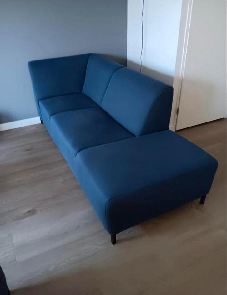 Comfortabele stoffen bank met pocketvering - Gouda, Huis en Inrichting, Banken | Bankstellen, Zo goed als nieuw, Rechte bank, Driepersoons