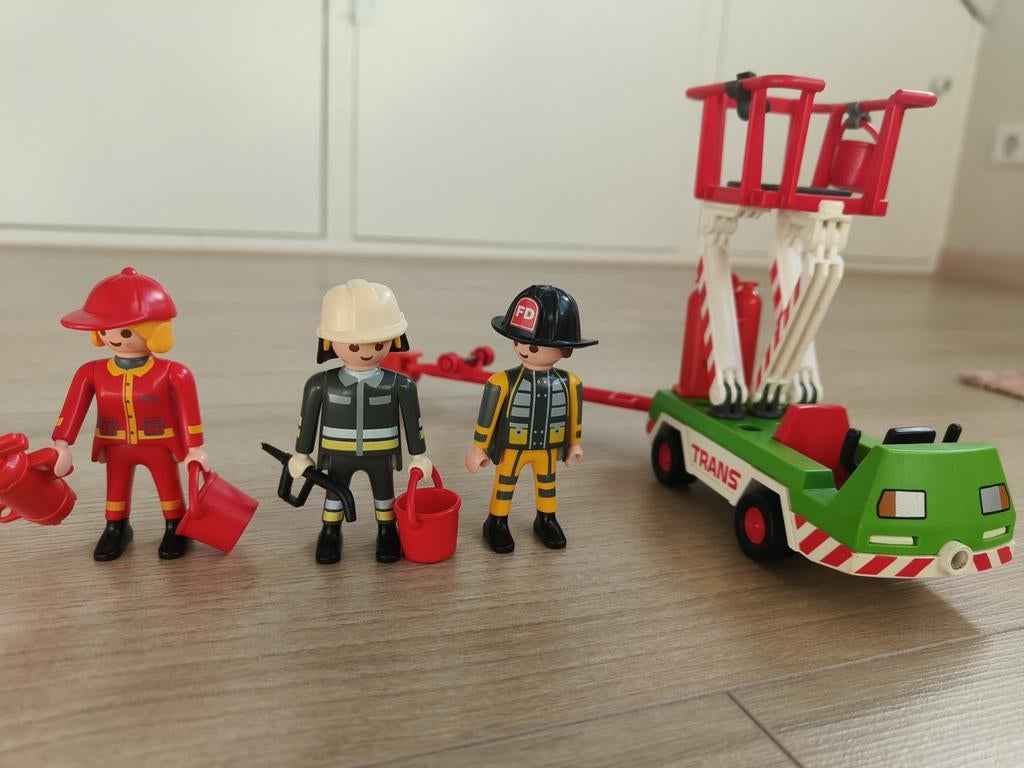 Brandweer Playmobil - Poppetjes, Emmer & Wagen, Ophalen of Verzenden, Gebruikt, Los playmobil