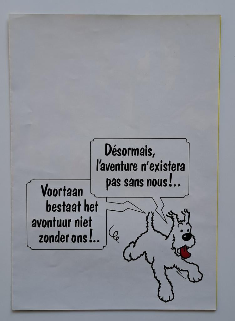 Brochure Kuifje poppen uit 1985 Herge, Ophalen of Verzenden, Kuifje, Gebruikt, Overige typen