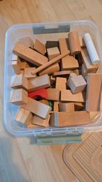 Houten vintage bouwblokken met vintage Castle Blocks, Ophalen of Verzenden, Gebruikt, Overige merken