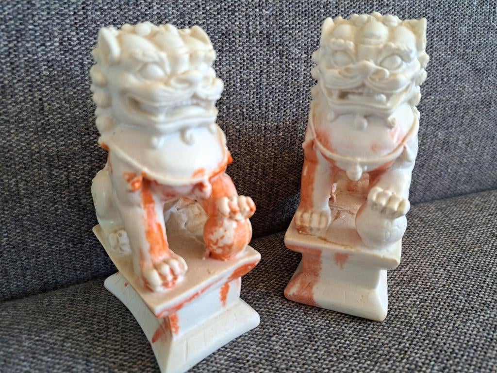 Foo Dog Beelden - 11cm speksteen, Verzamelen, Beelden en Beeldjes, Ophalen of Verzenden