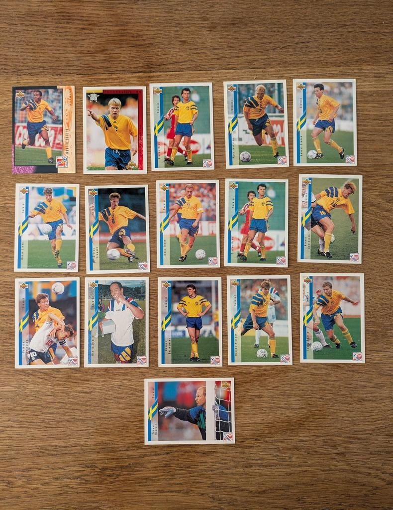 Upper Deck WK '94 Zweden Voetbalkaartjes, Ophalen of Verzenden, Gebruikt, Overige sporten, Spelerskaart