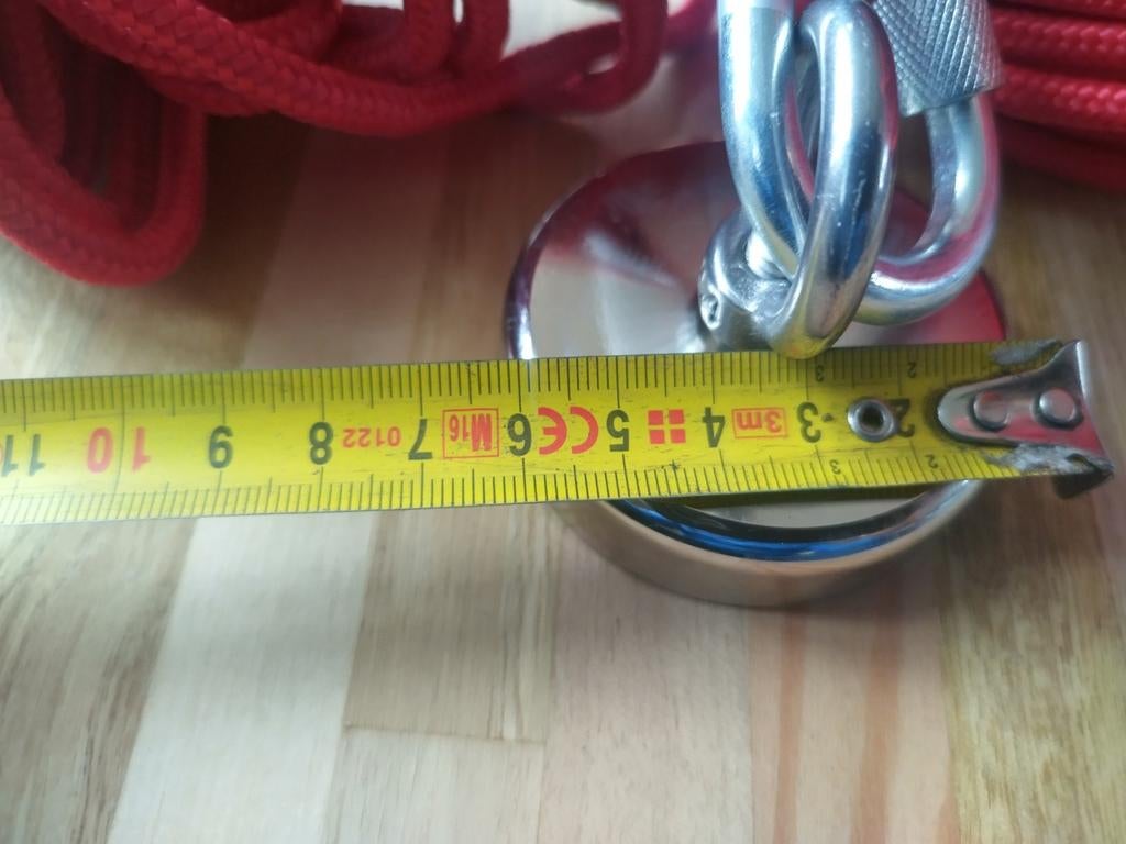 Magneet 150kg 6cm doorsnede 20 meter touw vismagneet, Hobby en Vrije tijd, Metaaldetectors, Ophalen of Verzenden, Nieuw, Overige merken