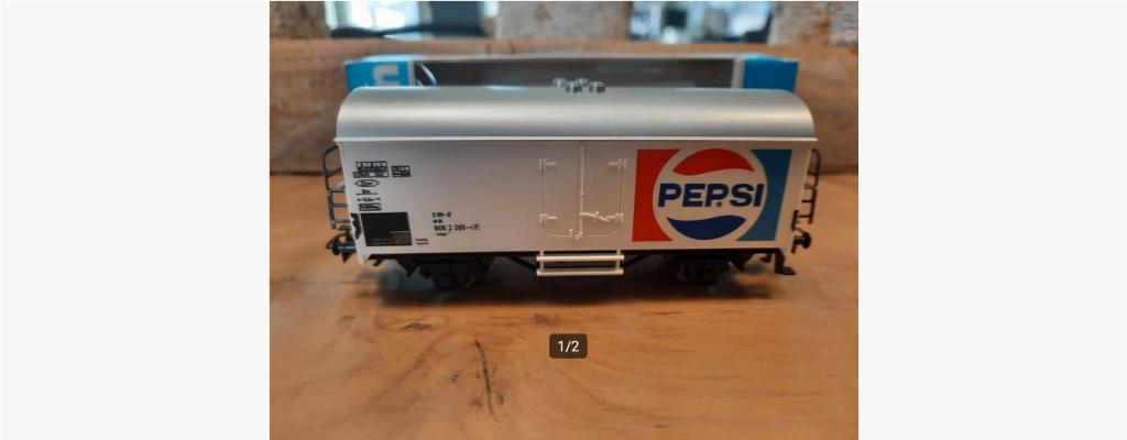 HO Marklin 4419 Pepsie Cola., Ophalen, Wisselstroom, Wagon, Märklin