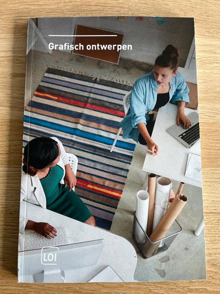 Grafisch ontwerpen studieboek LOI, Boeken, Studieboeken en Cursussen, Zo goed als nieuw, HBO, Alpha, Ophalen