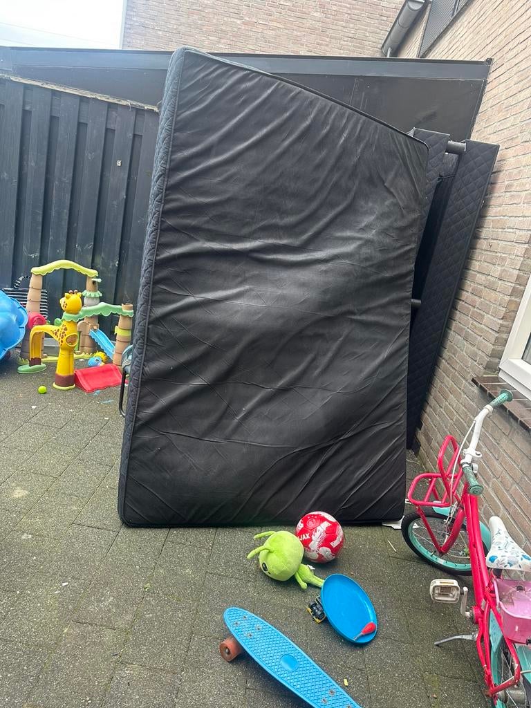 Boxspring 140x 200, Huis en Inrichting, Ophalen, Gebruikt, Zwart, Tweepersoons