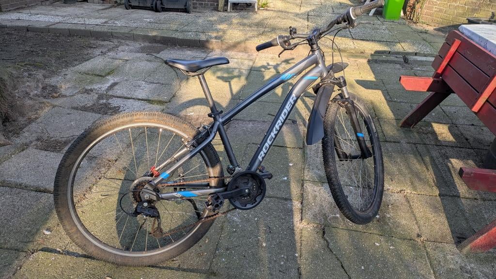 ROCKRIDER ST 100 Mountainbike 3x7 speed grijs, Fietsen en Brommers, Fietsen | Mountainbikes en ATB, Hardtail, Ophalen of Verzenden