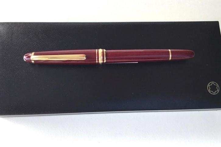 Montblanc Meisterstück Classic 144 vulpen Bordeaux Rouge (M), Verzamelen, Pennenverzamelingen, Zo goed als nieuw, Vulpen, Mont Blanc