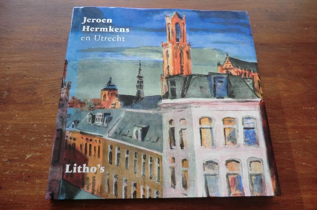 boek - Jeroen Hermkens en Utrecht - Litho's, Ophalen of Verzenden, Zo goed als nieuw, Schilder- en Tekenkunst