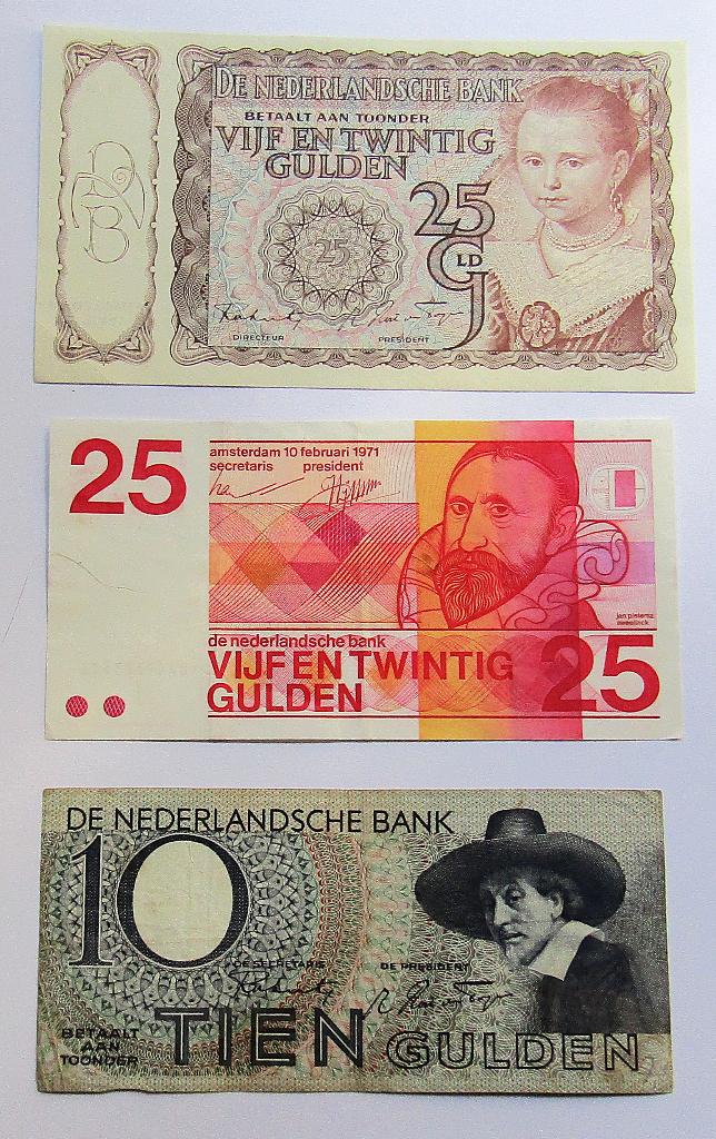 **  BANKBILJETTEN NEDERLAND - Diverse jaren en condities **, Verzenden, 25 gulden, Setje