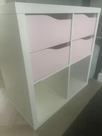 IKEA KALLAX kast (4 vaks) met roze lades en deurtjes, Ophalen, Zo goed als nieuw