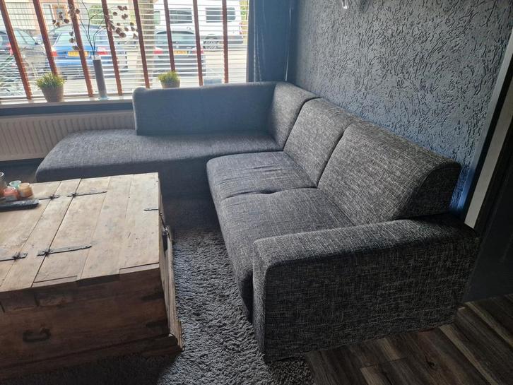 Gratis af te halen hoekbank., Huis en Inrichting, Banken | Complete zithoeken, Gebruikt, Stof, Ophalen of Verzenden