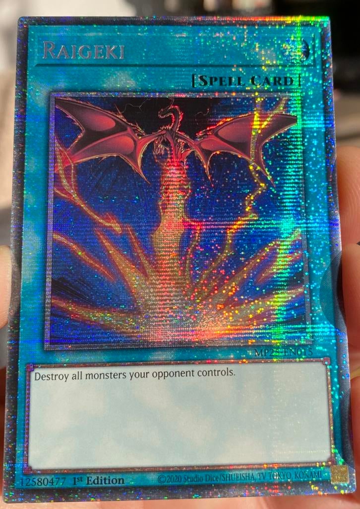 Yu-Gi-Oh! Alternate Raigeki MP25 1st Edition Starlight Rare, Ophalen of Verzenden, Zo goed als nieuw, Losse kaart, Foil