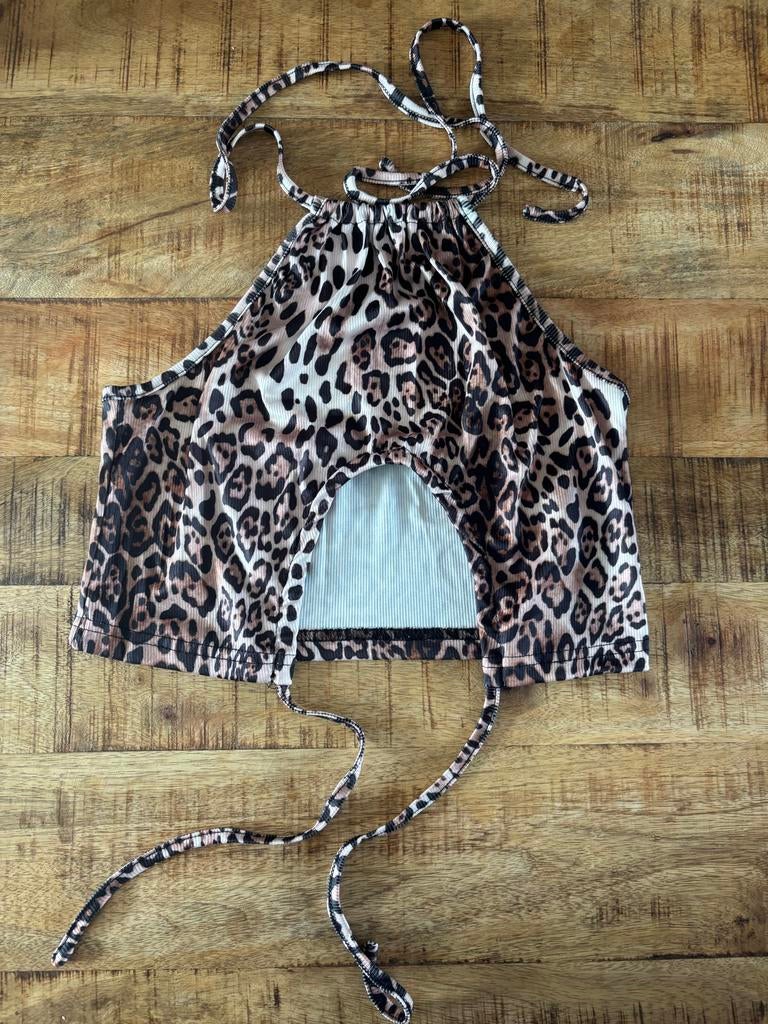Leuk panter topje, Kleding | Dames, Tops, Ophalen, Bruin, Gedragen, Maat 36 (S)