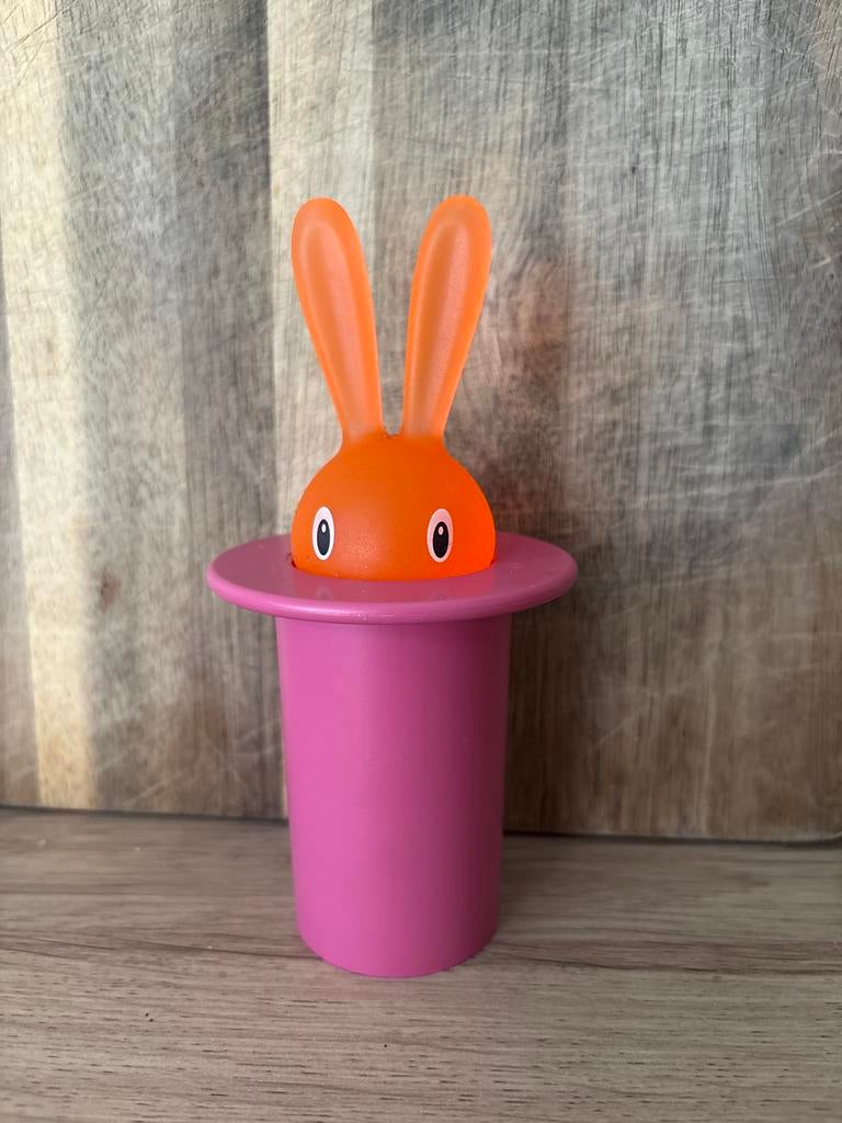 Alessi Bunny tandenstokerhouder - Oranje/Roze, Huis en Inrichting, Keuken | Keukenbenodigdheden, Ophalen of Verzenden, Gebruikt