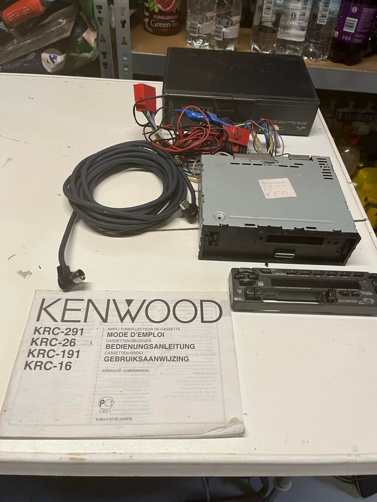 Kenwood Autoradio Cassette Speler KRC-291 met handleiding, Auto diversen, Autoradio's, Ophalen of Verzenden, Gebruikt