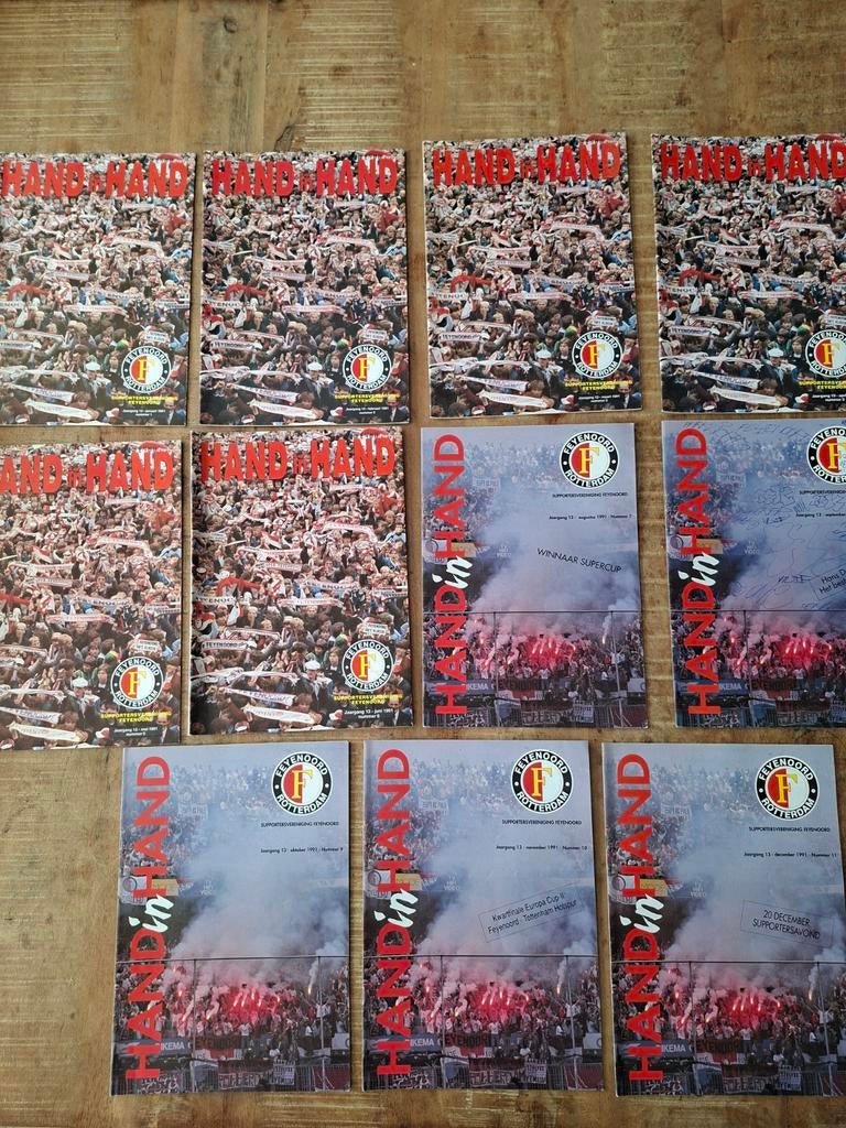 Feyenoord Hand in Hand magazines 1991, Ophalen of Verzenden, Zo goed als nieuw, Feyenoord