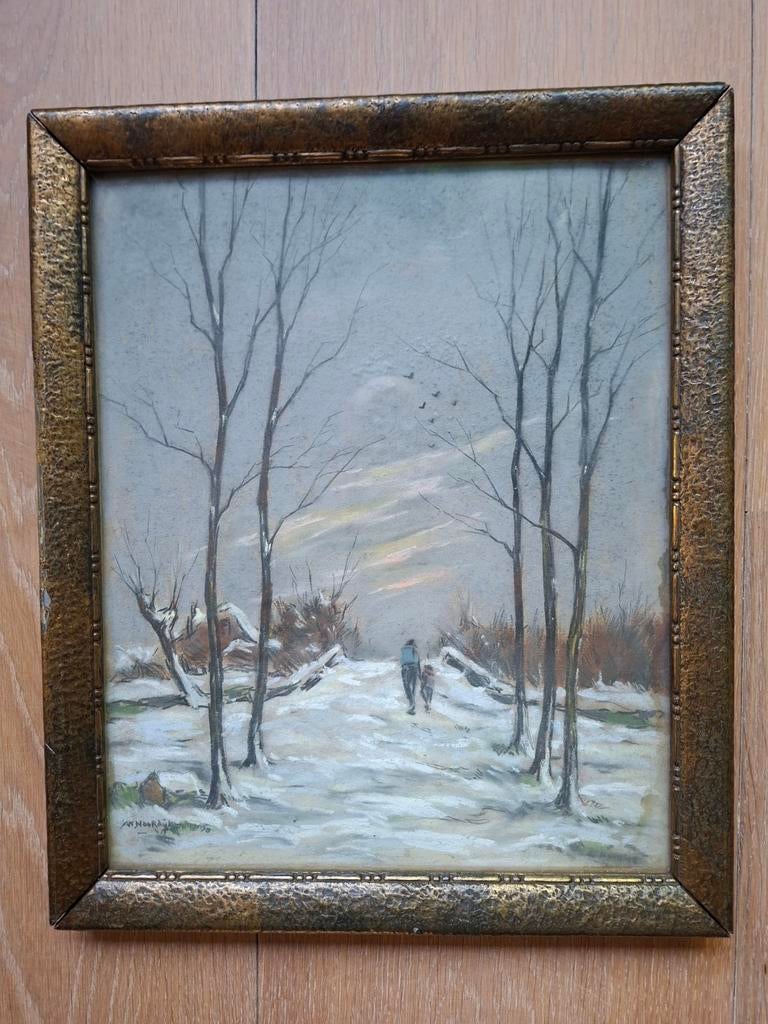 Klassiek schilderij Willem Noordijk 1887 1970 Laren, Ophalen of Verzenden