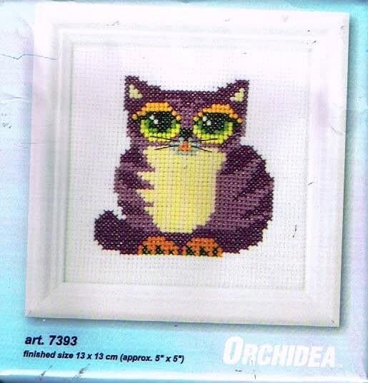 Cado orchidea borduurpakket, paarse kat 7393, Ophalen of Verzenden, Nieuw, Handborduren, Borduurpakket