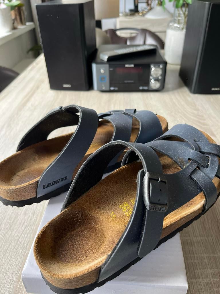 Birkenstock sandalen maat 38, Kleding | Dames, Schoenen, Ophalen, Gedragen, Zwart, Sandalen of Muiltjes
